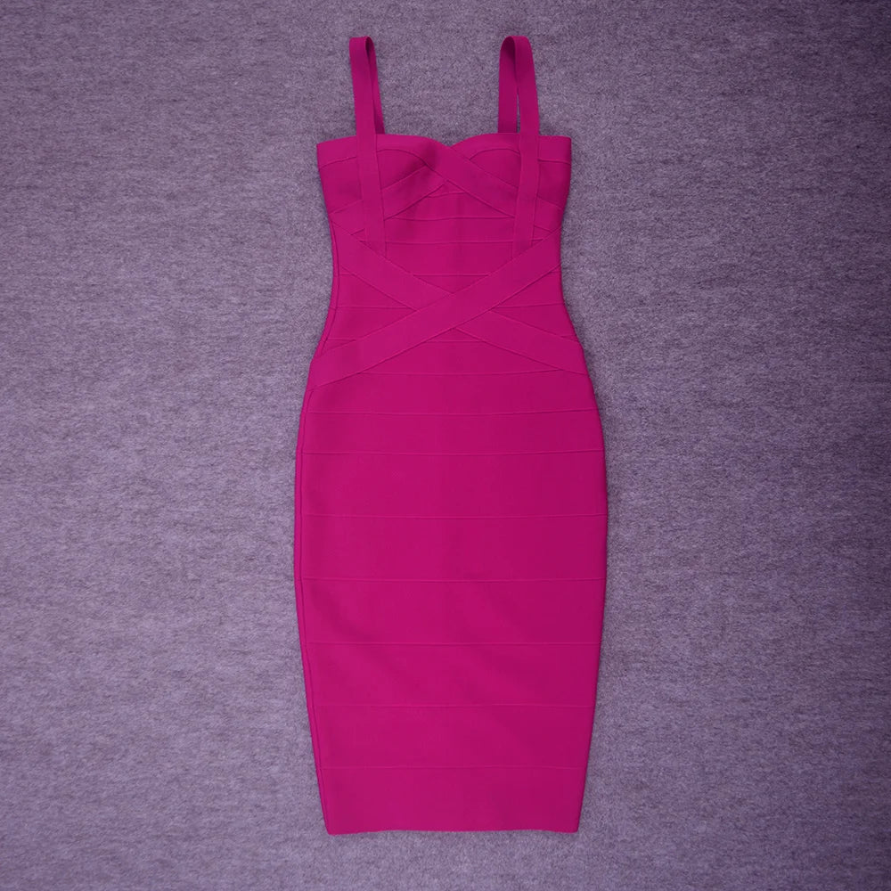 Beaukey Luxury Vintage Midi Bodycon Dress Limited