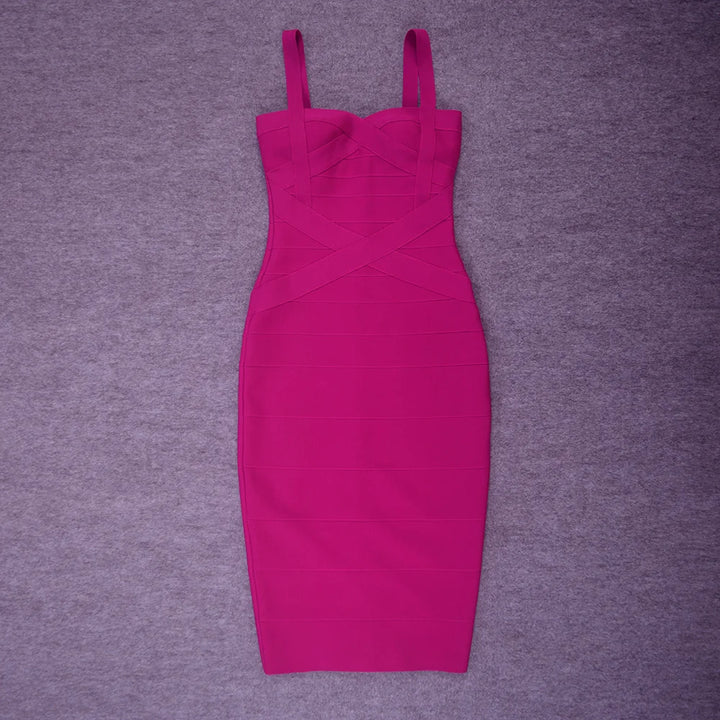 Beaukey Luxury Vintage Midi Bodycon Dress Limited