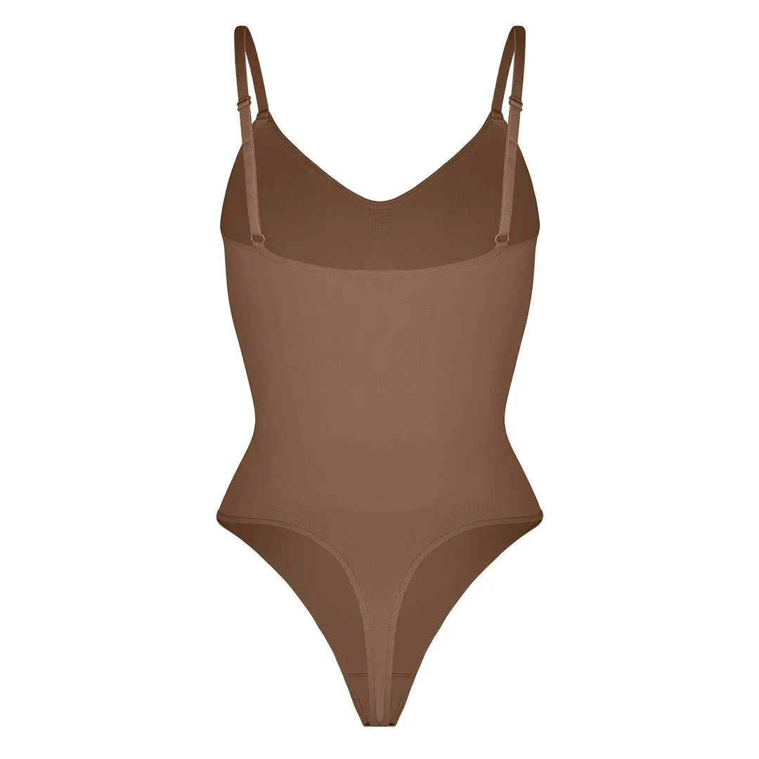Seamless Thong Bodysuit for Women Slimming Shapewear