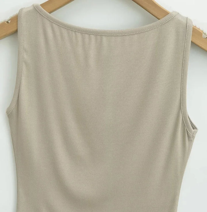 Exquisite Double Layer Slinky Jersey Top