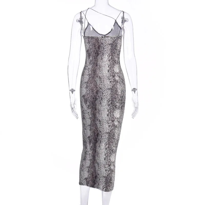 Stunning Leopard Print Bodycon Midi Dress For