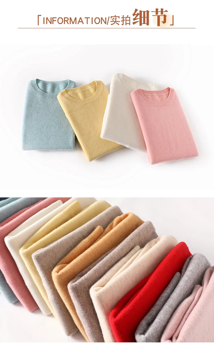 Exclusive Women 100 Pure Cashmere Crew Neck