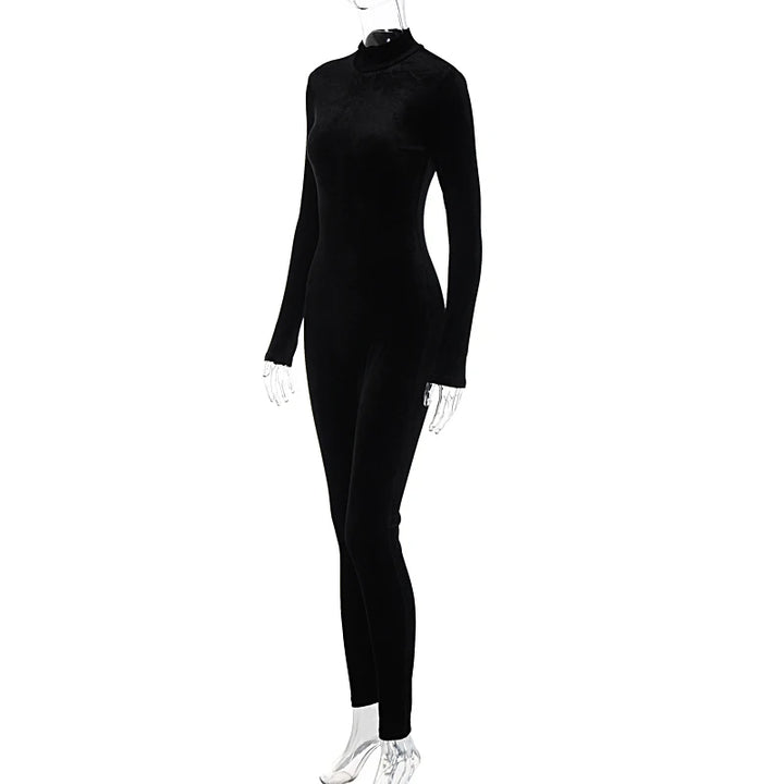 Dulzura Velvet Y2k Bodycon Jumpsuit For Women