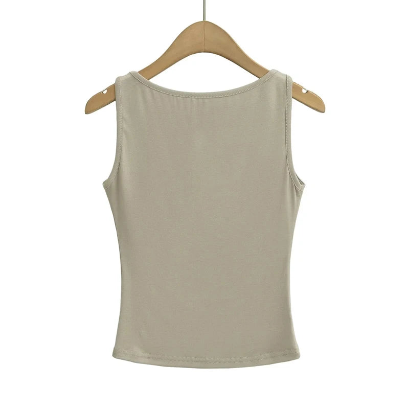 Exquisite Double Layer Slinky Jersey Top