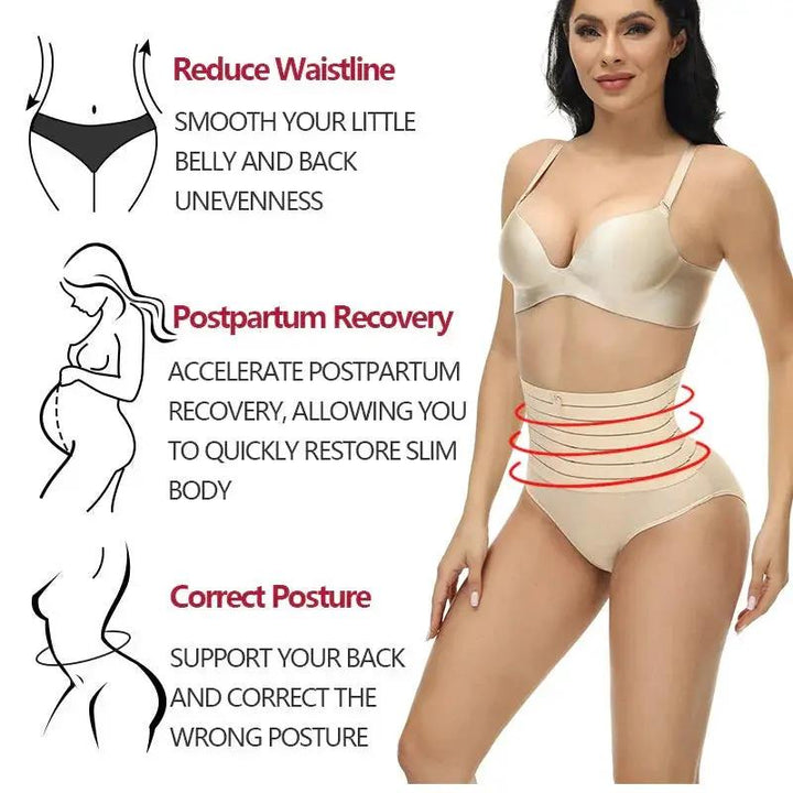 High Waisted Tummy Control Thong Slimming Body Shapewear
