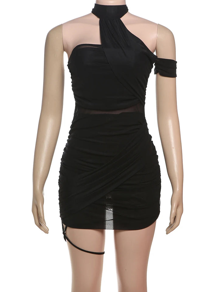 Weird Puss See Through Y2K Backless Mini Dress