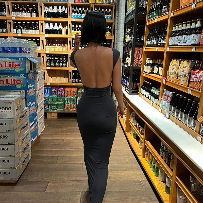 Signature Knit Long Dress Slim Fit Spring 2024
