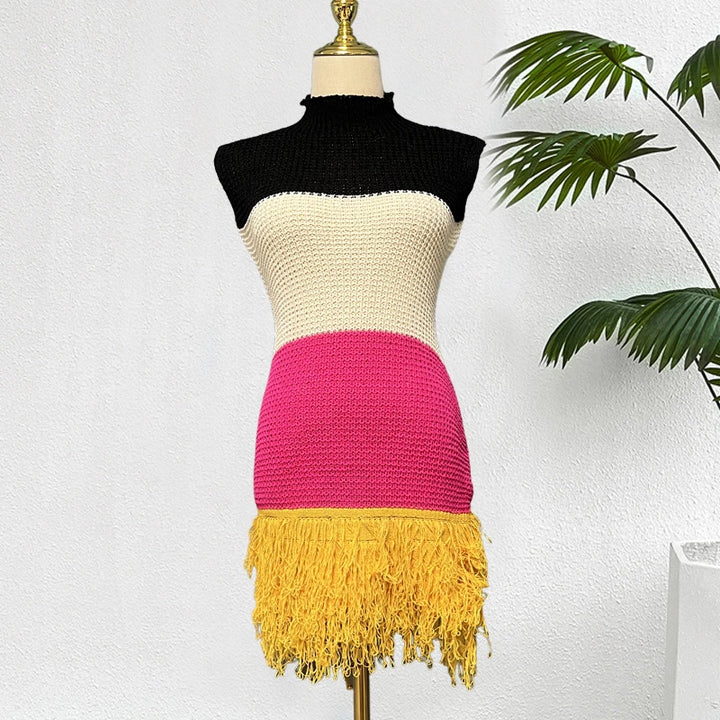 YuooMuoo Openwork Bodycon Sleeveless Party Dress