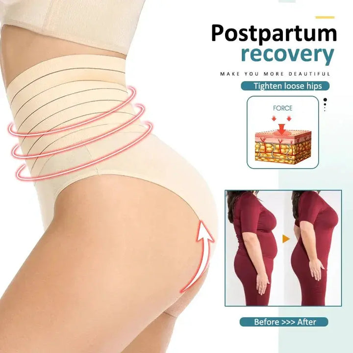 High Waisted Tummy Control Thong Slimming Body Shapewear