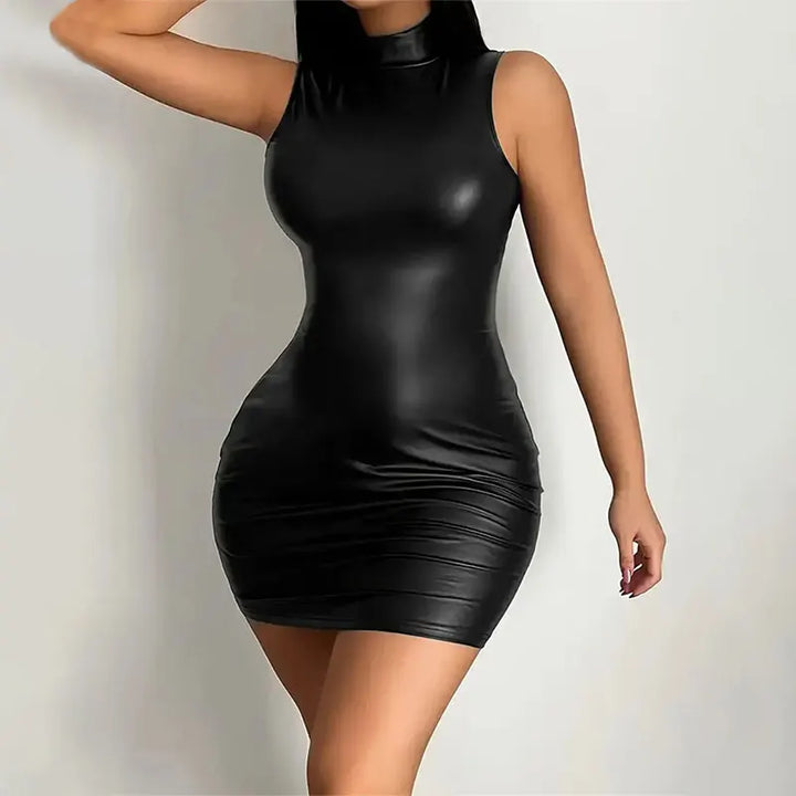 Party Bodycon Women Sleeveless Solid Mini Dress