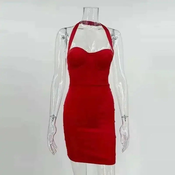 Giyu Black Glitter Strapless Bodycon Mini Dress