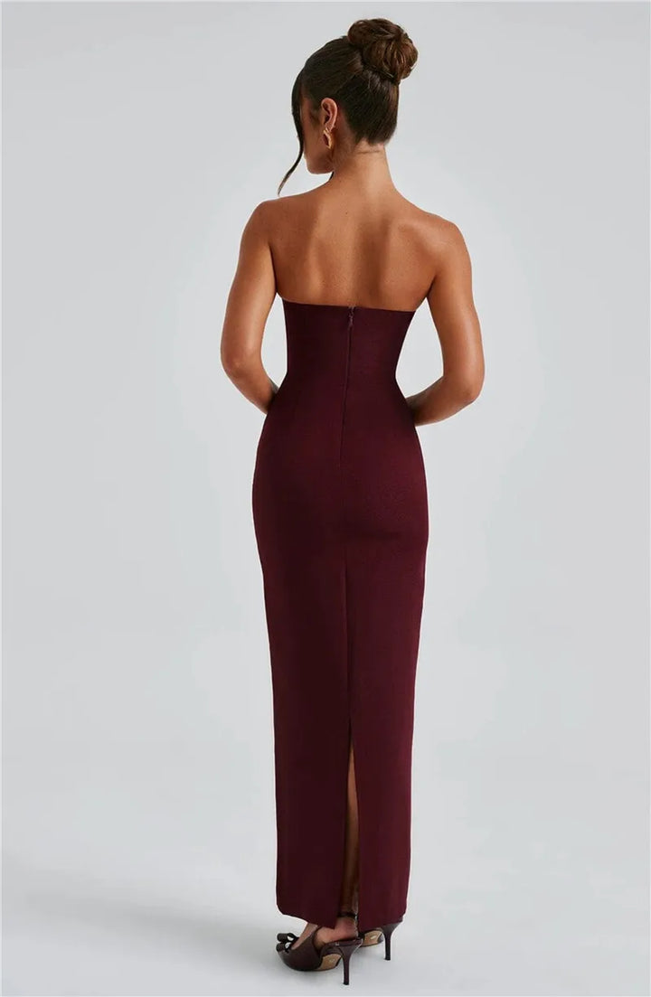 Mozision Premium Off Shoulder Backless Maxi