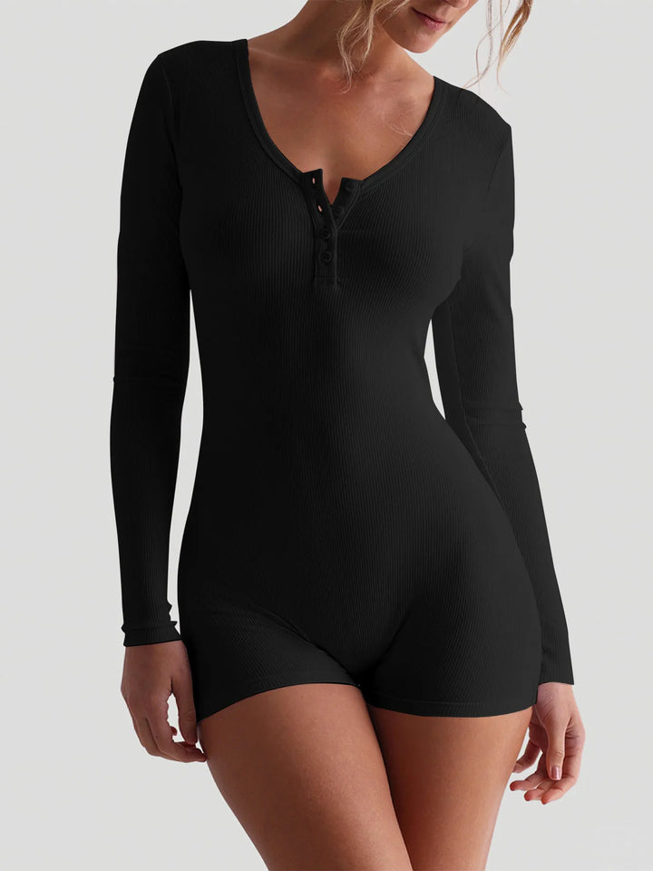 Hugcitar Bodycon Playsuit Square Collar Women