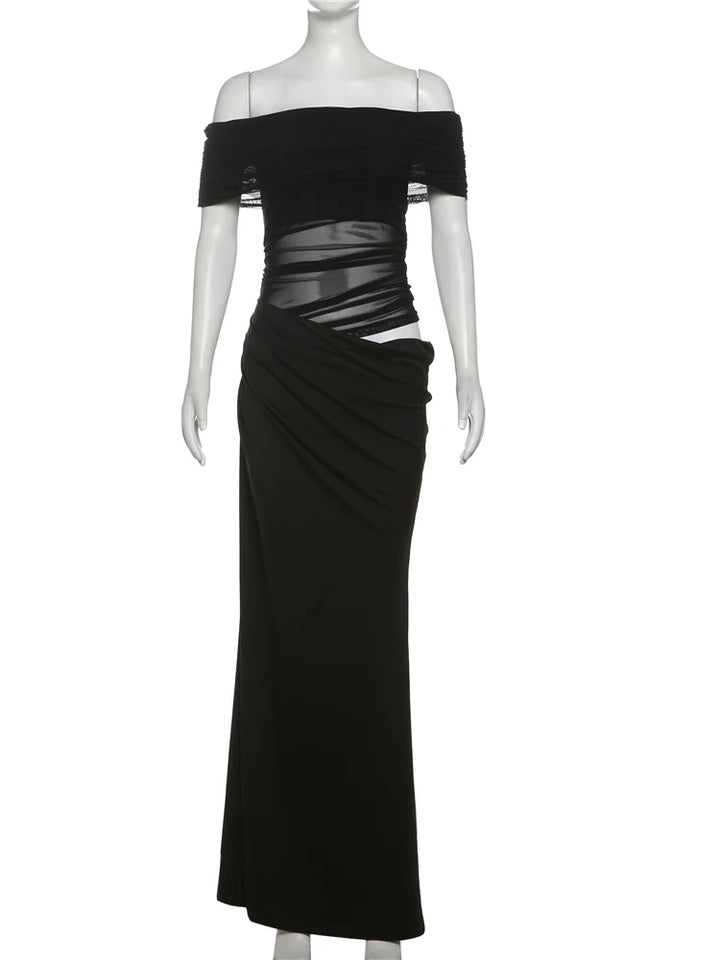 Signature Weir Puss Mesh Patchwork Backless