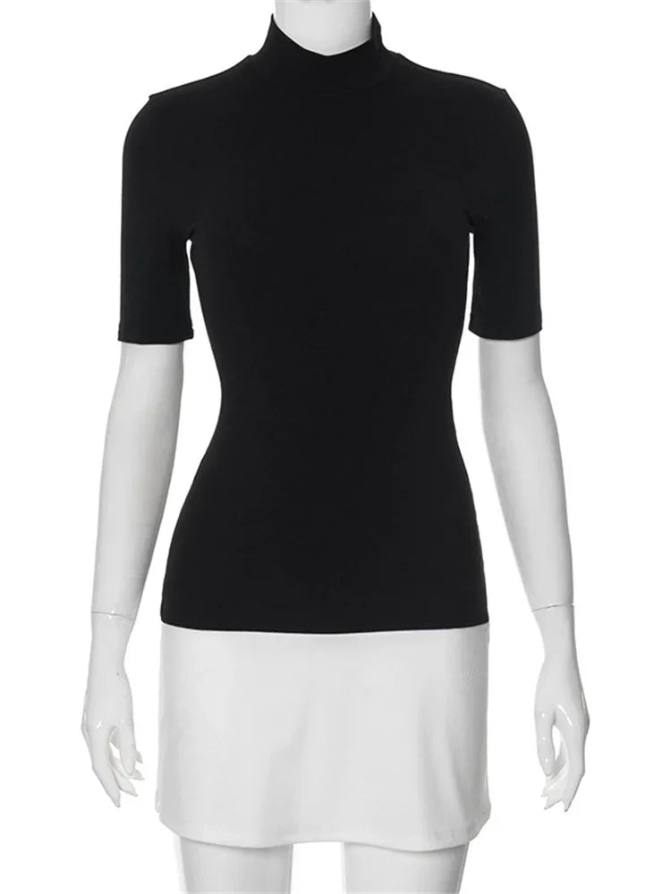 Tossy Summer Contrast Patchwork Bodycon Mini Dress