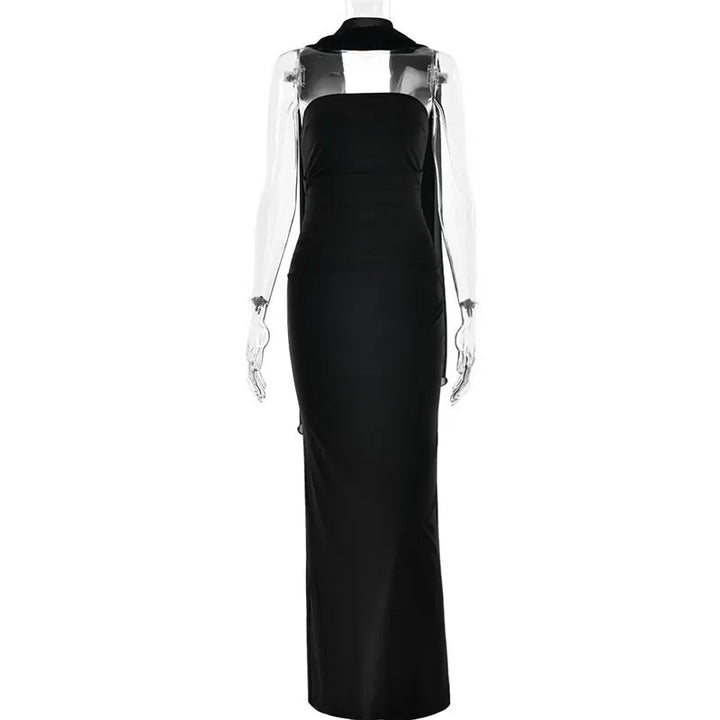 Mozision Premium Off Shoulder Backless Maxi