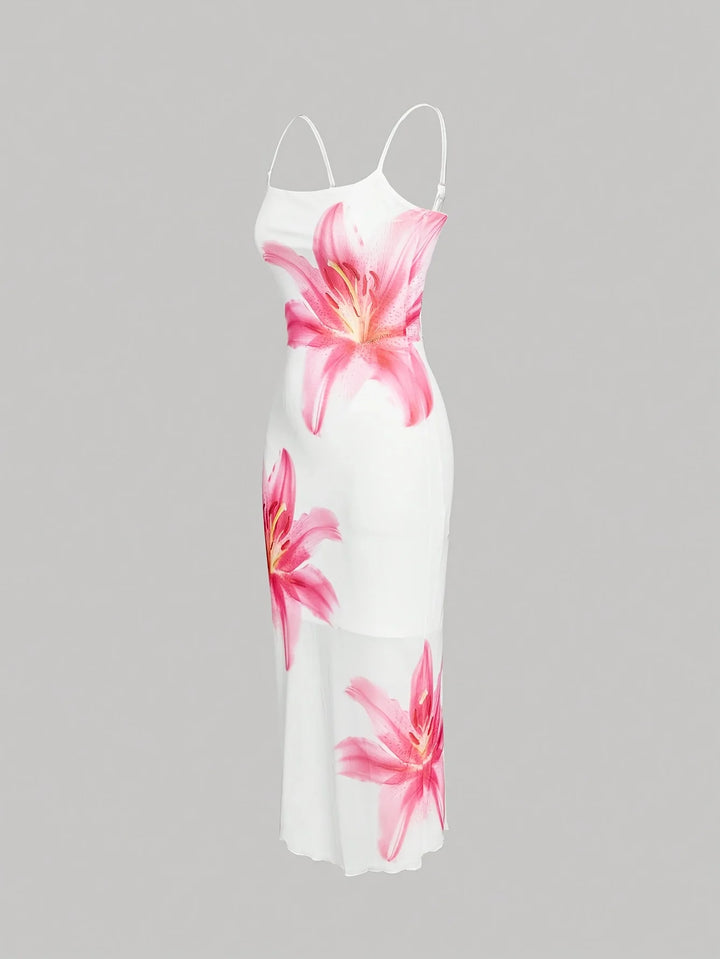 Elegant Floral Sundress With Resort Style Fit