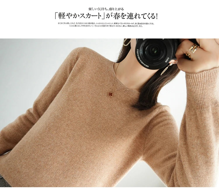 Exclusive Women 100 Pure Cashmere Crew Neck