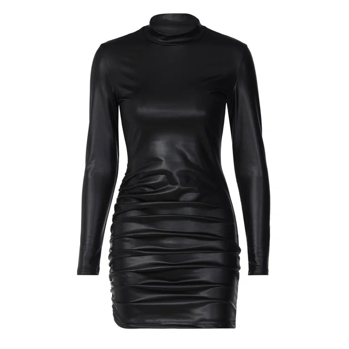 TYFYO Sleek Architectural Mini Dress In Supple