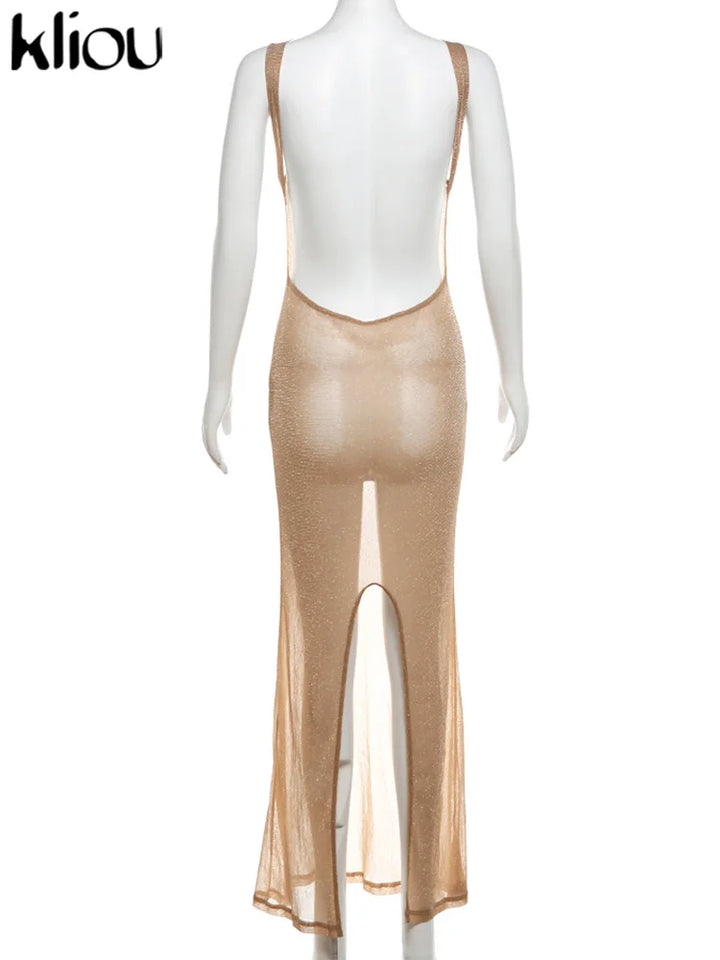 Luxury Tatting Mesh Sheath Dress. Feel Great And