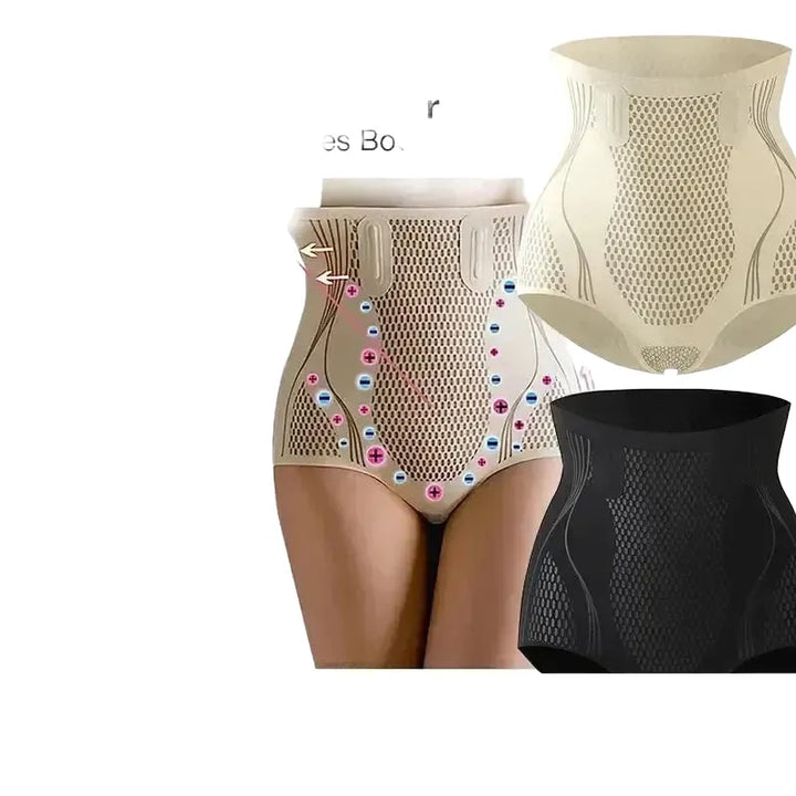 Ice Silk Lumbar Pad Ion Fiber Women Tummy Control Shapewear