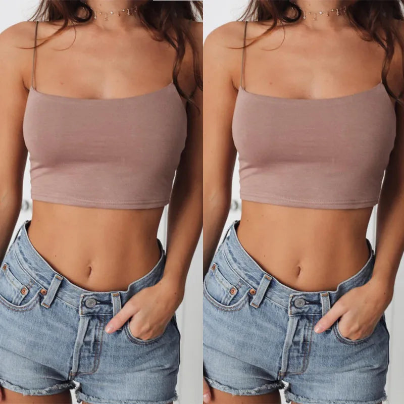 Exclusive Black Cotton Halter Crop Top