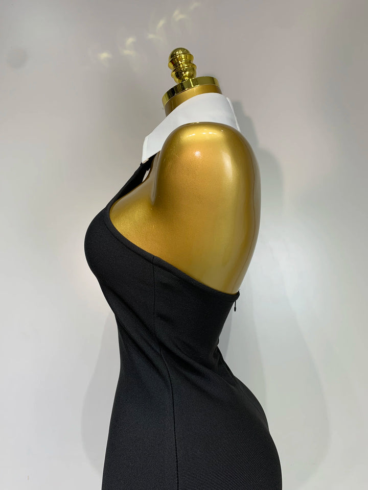 Premium Stretch Backless Mini Dress For Evening