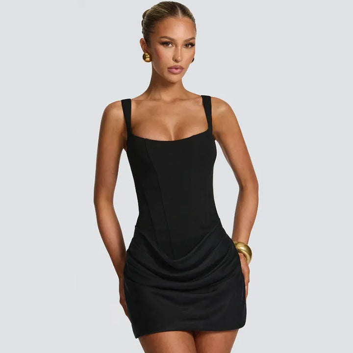 Signature Structured Square Neck Summer Dress