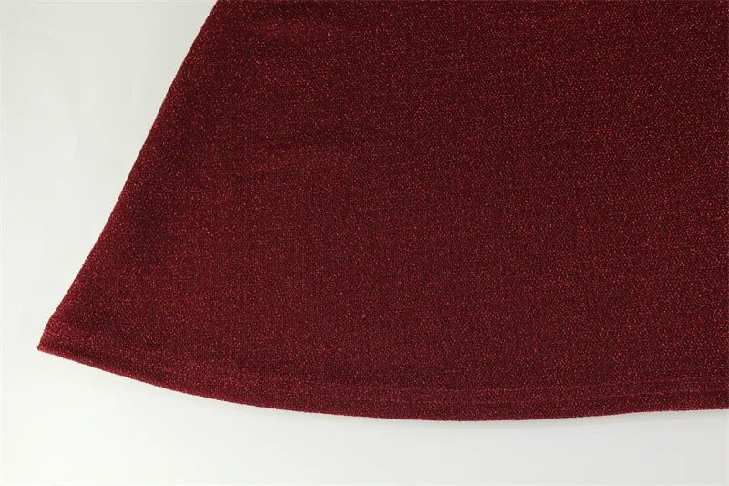 Exclusive Red Sequin Sleeveless Maxi Knit Bodycon