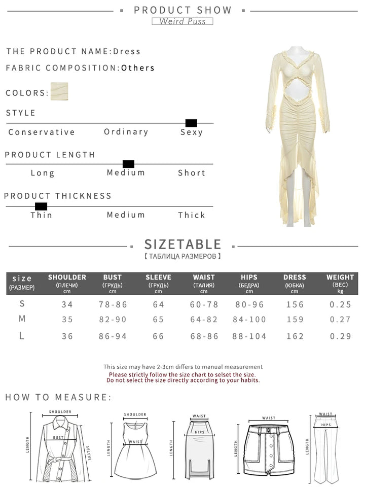 Weird Puss Elegant Sheer Lace Bodycon Maxi Dress