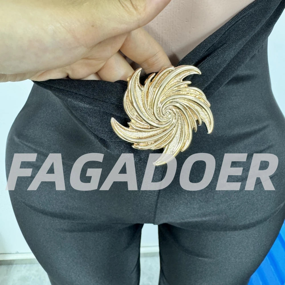 Fagadoer Sexy Hollow Out Bodycon Jumpsuit Women