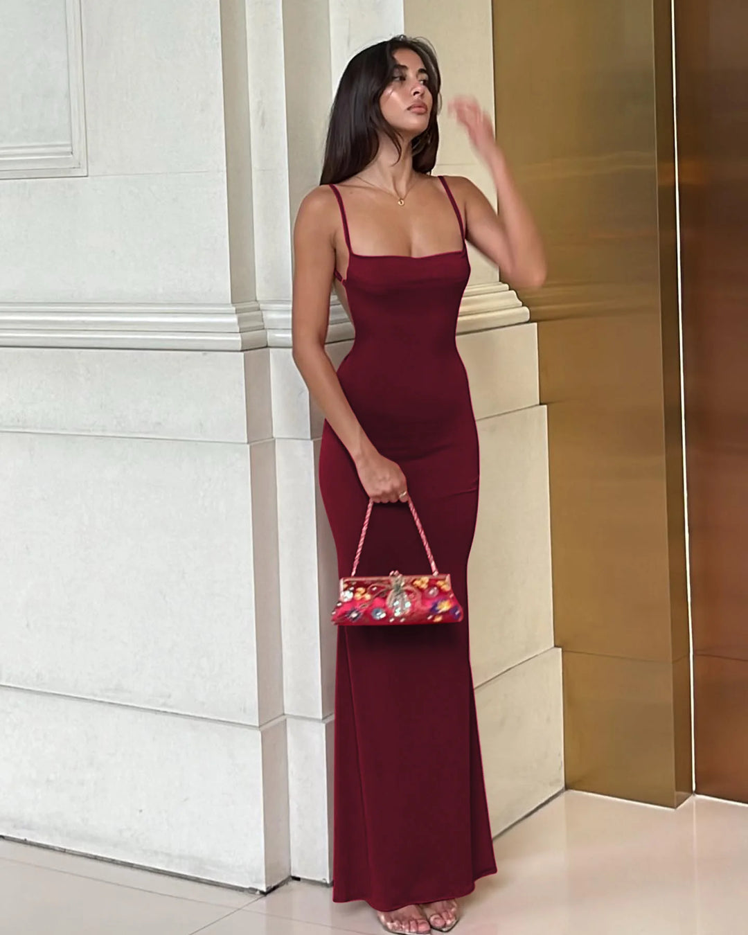 Lux Y2K Knit Maxi Dress Premium Fit