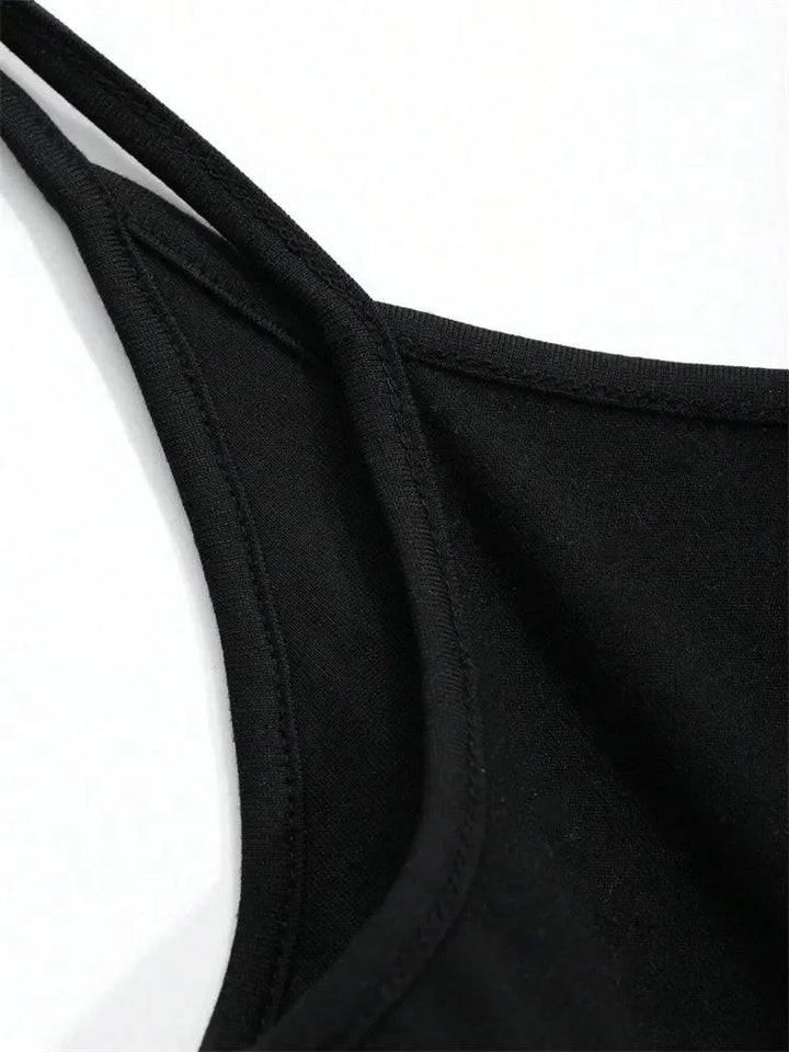 Women Backless Cami Crop Top Summer Solid Color Casual Sleeveless Top Streetwear Y2K Clothes