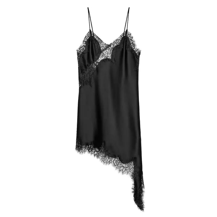 Klkxmyt Satin Lace Mini Dress For Summer