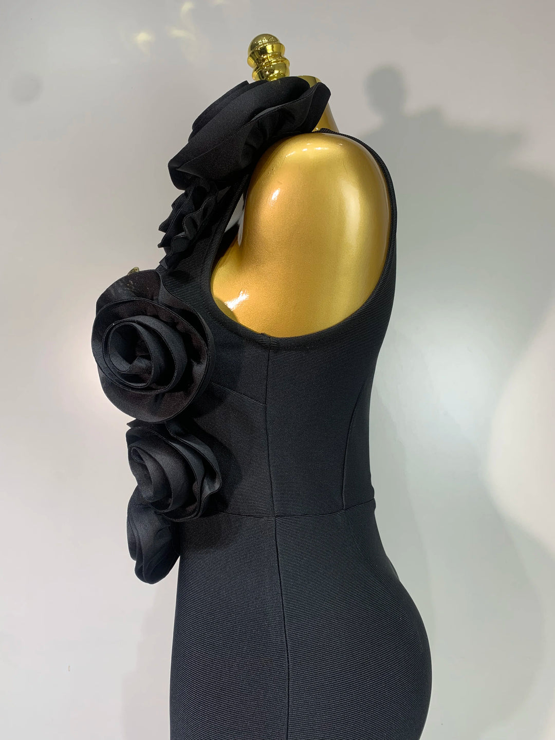 Luxury 3D Floral Bandage Dress For Stunning