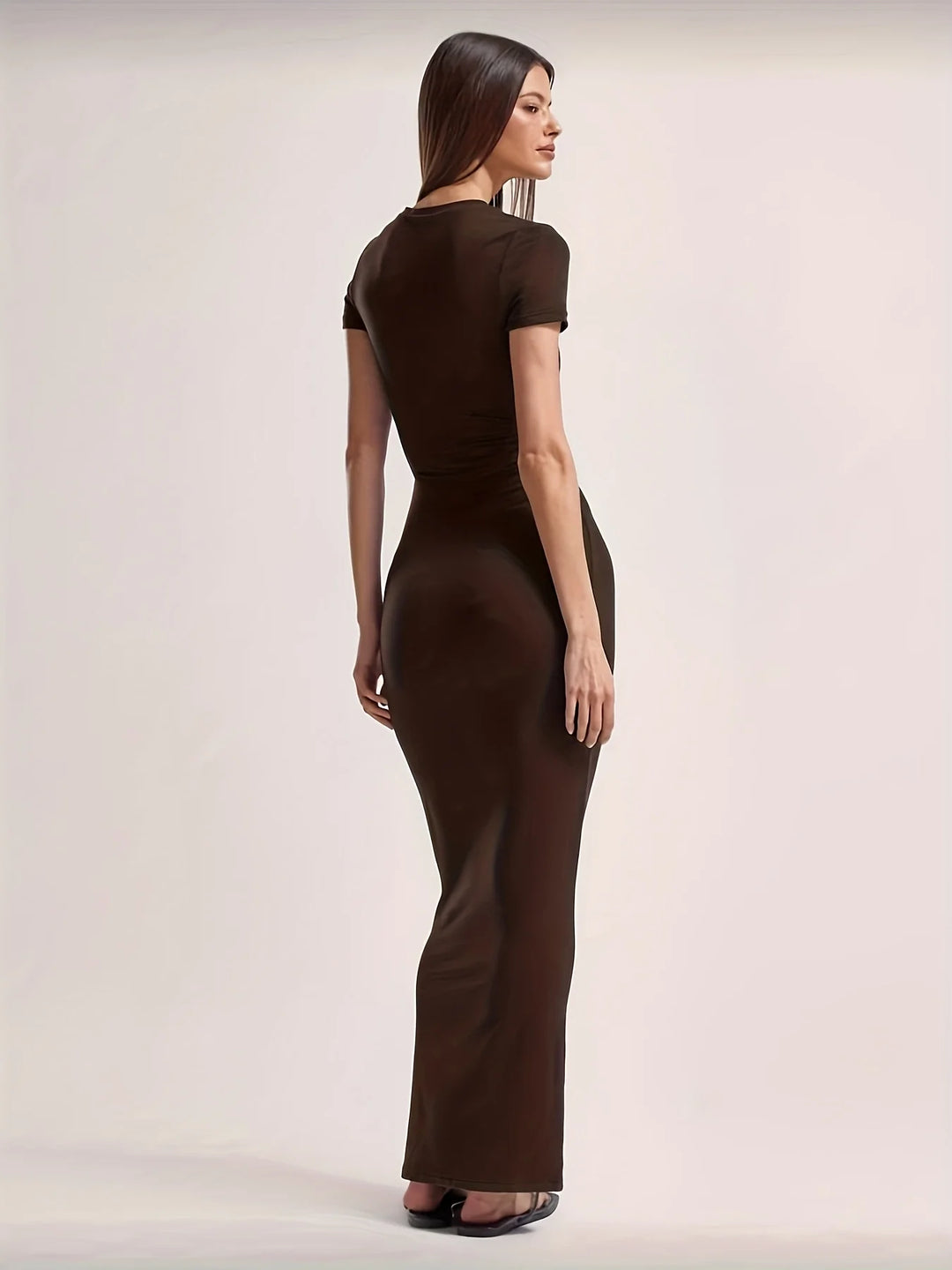 Stylish Women Short Sleeve Maxi Dress For Daily