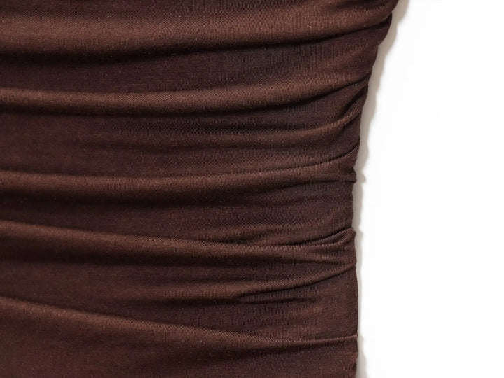 Elegant Pleated Off Shoulder Strapless Slimming Dress