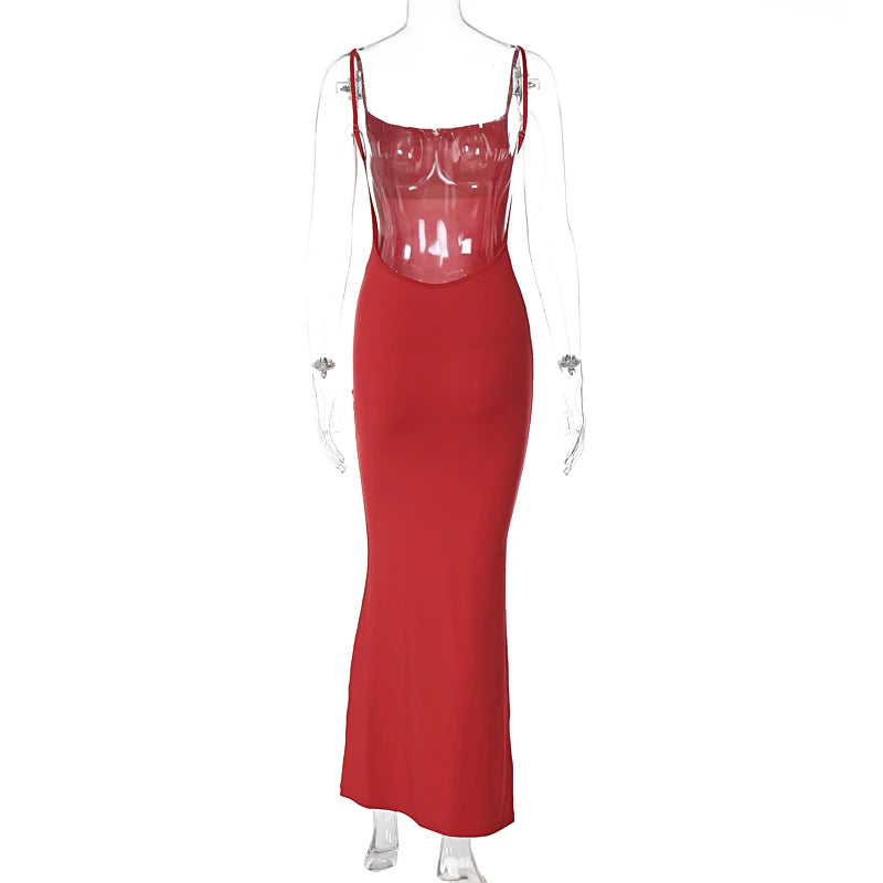 Lux Y2K Knit Maxi Dress Premium Fit