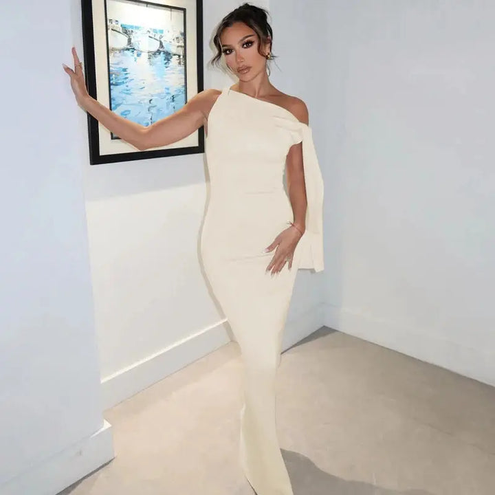 Hugcitar Fashion Solid O Neck Sleeveless Patchwork Sexy Bodycon Maxi Prom Dress Summer Women Clothes Party Festival Club Y2K