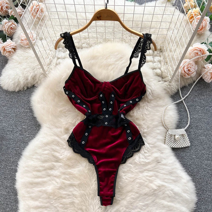 Chillgio Elite Heritage Luxe Velour Lace Bodysuit