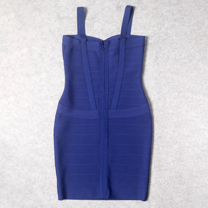 Beaukey Royal Blue Knit Bandage Dress Signature