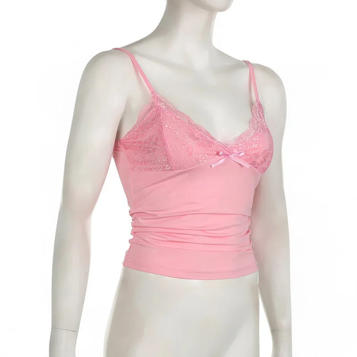 Soft Slim Fit Cotton Lace Vest Women Limited