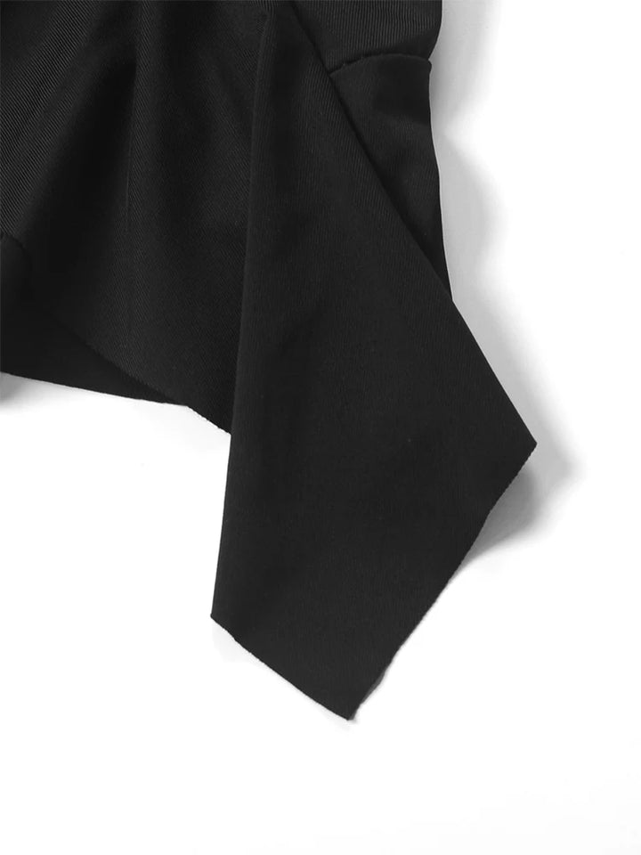Women Black Sleeveless Knit Mini Dress Premium
