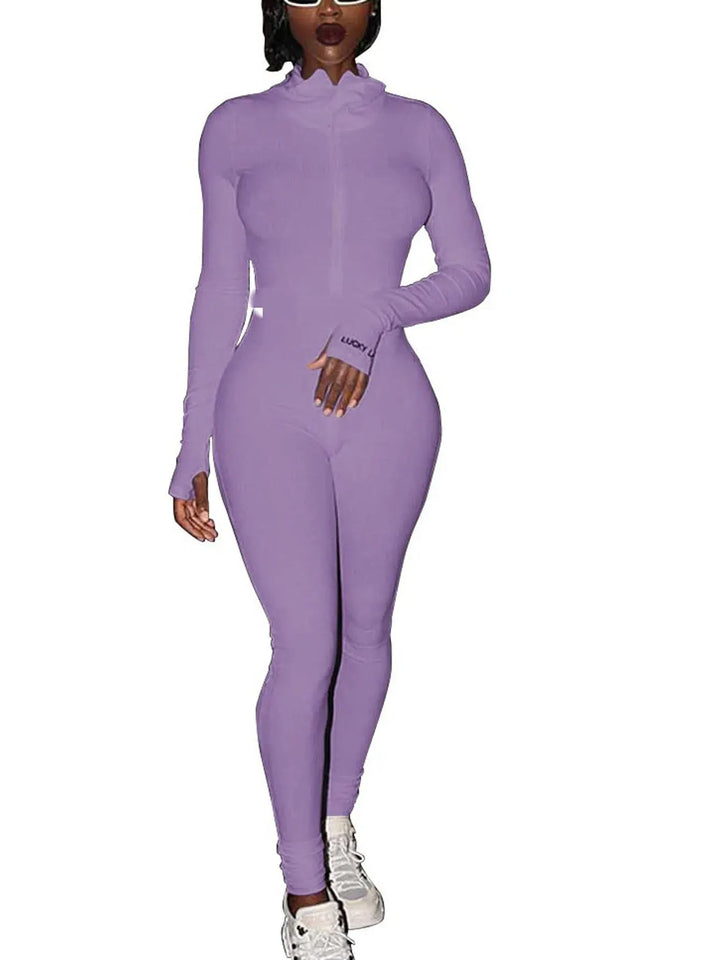 White Knitted Bodycon Jumpsuit Women Flattering