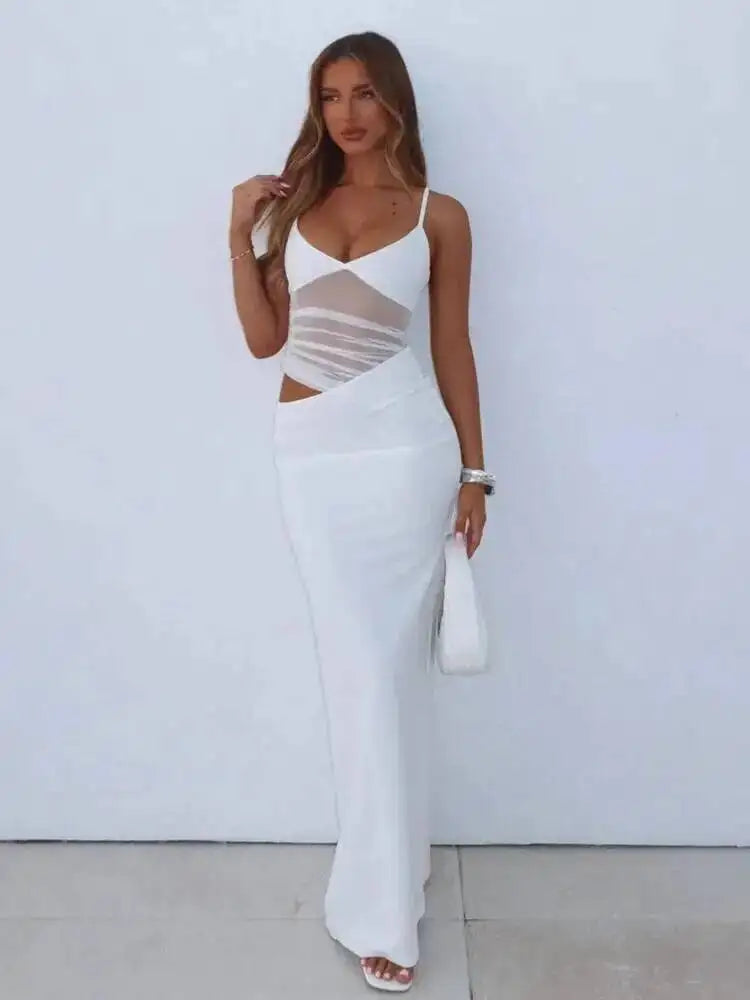 Elegant Backless Spaghetti Strap Party Dress