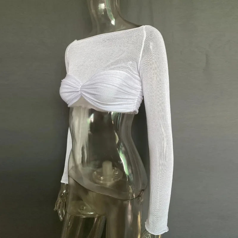 Tornova Mesh Bodysuit With Exquisite Twist Back