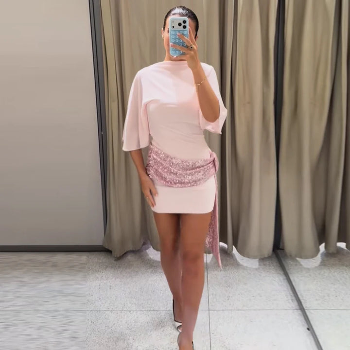 Sequin Mini Dress For Women Summer Party Bodycon