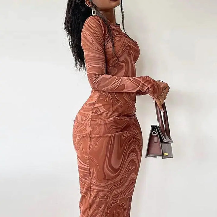 Elegant Evening Bodycon Dress For Sophisticated Party Gown