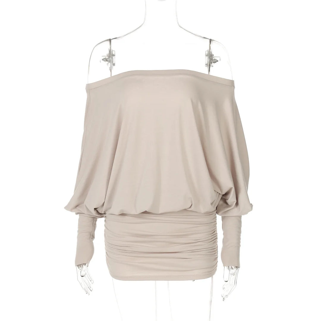 Chic Off Shoulder Sheer Mini Dress For Elegant
