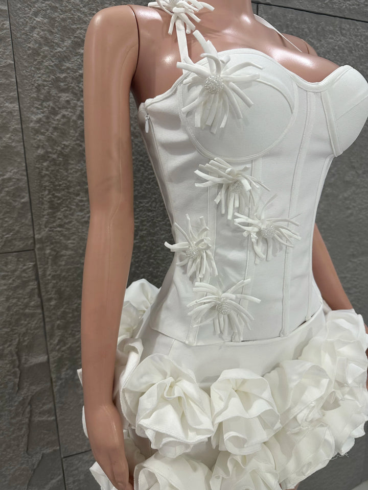 Signature Red Rose Floral Strapless Bandage